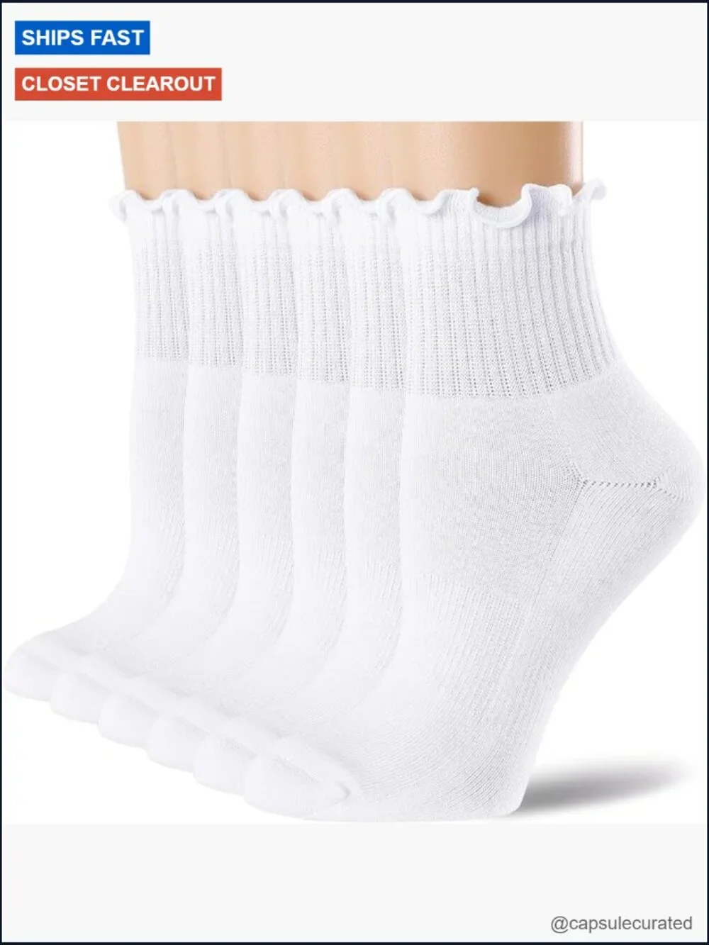 Ruffle Athletic Ankle Socks Cotton Cushioned Running Tennis Cycling Frilly Crew